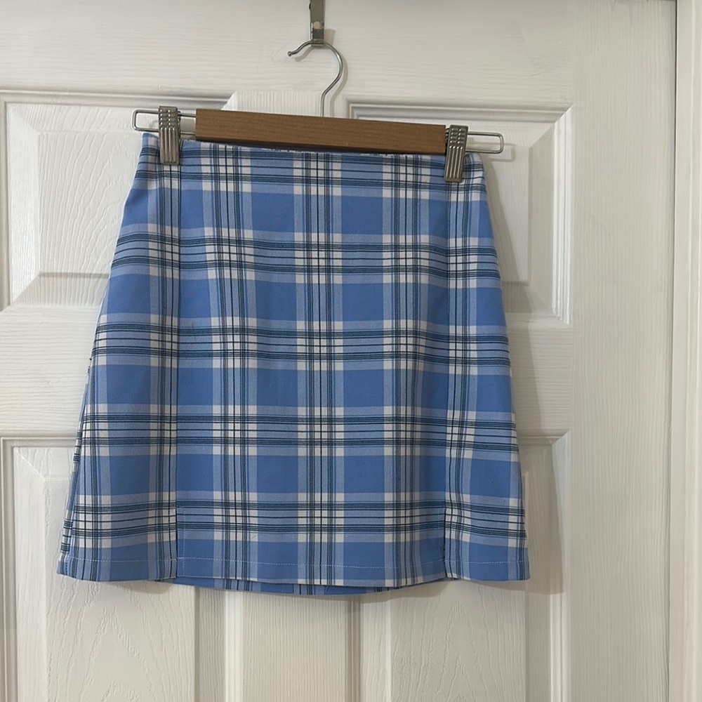 Blue Plaid Women's Skirt